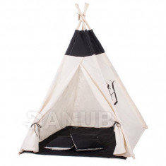 Springos Teepee indián sátor gyerekeknek - fekete