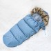 SPRINGOS Luxury babazsák szőrmével 4in1 - Kék