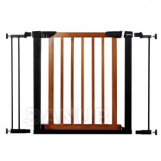 SPRINGOS Biztonsági korlát lépcsőkhöz és ajtókhoz - fekete - barna - 75-103 cm