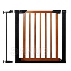 SPRINGOS Biztonsági korlát lépcsőkhöz és ajtókhoz - fekete - barna - 75-89 cm