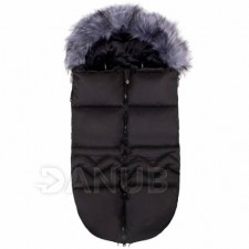 SPRINGOS Luxury Modern babazsák szőrmével 4in1 - 90cm - Fekete