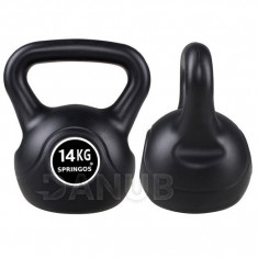 SPRINGOS Kettlebell fekete - 14kg