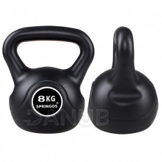 SPRINGOS Kettlebell fekete - 8kg