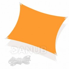 SPRINGOS Árnyékoló ponyva négyzet 500x500cm - narancssárga
