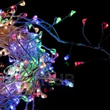 Karácsonyi CLUSTER LED világító mikrolánc kültéri + programozó  - 300LED - 3M Multicolour