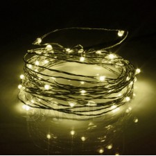 Karácsonyi LED világító mikrolánc + programozó - 200LED - 20M Meleg fehér
