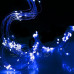 Karácsonyi LED világító mikrolánc kültéri + programozó - angyal haj 15 vonal - 300LED - 2M kék