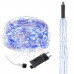 Karácsonyi LED világító mikrolánc kültéri + programozó - angyal haj 15 vonal - 300LED - 2M kék