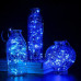 Karácsonyi LED világító mikrolánc elemekre - 10led - 0,9m kék