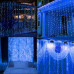 Karácsonyi LED fényfüggöny összeköthető kültéri - függöny - programok - 306LED - 3x3M Kék
