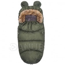 SPRINGOS Luxury lábzsák szőrmével 4 az 1-ben – 90 cm – khaki