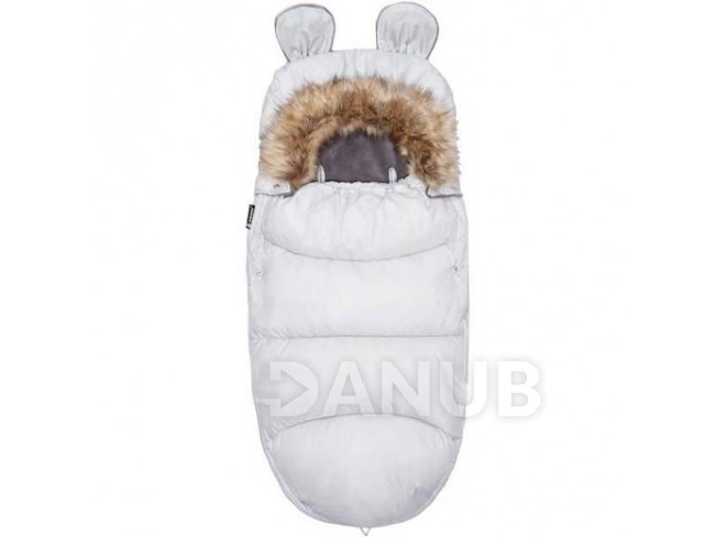 Luxury lábzsák szőrmével 4 az 1-ben – 90 cm – világosszürke