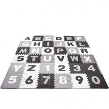 SPRINGOS Hab puzzle kirakó, ábécé számokkal – 175 x 175 cm – fekete/fehér/szürke