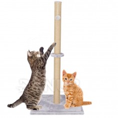 Springos Szizál macskakaparó játékkal - világosszürke - 103,5 cm