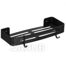 Springos Fürdőszobai polc zuhanyzóhoz 32x12 cm - fekete