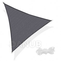 SPRINGOS Árnyékoló ponyva háromszög - 700x500x500 cm - sötétszürke
