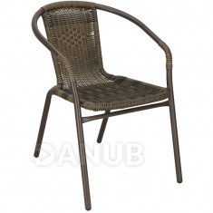 SPRINGOS Kötött kerti szék - barna
