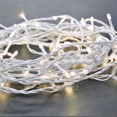 Karácsonyi kültéri LED fényfüzér csatlakoztatható –  600LED – 30M Meleg fehér 
