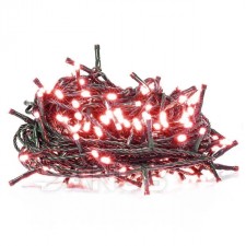 Karácsonyi LED fénylánc kültéri csatlakoztatáshoz időzítővel - 100LED - 9,90M Piros