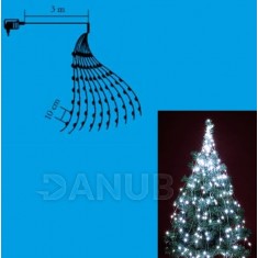 Karácsonyi LED fényfüzér köteg - 10x 20 darab LED-ből álló lánc - 1,9m - Hideg fehér