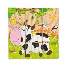 Fa kocka puzzle - 6 kép