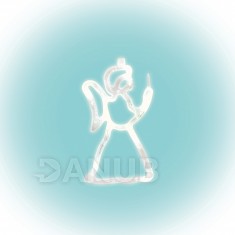 LED-es ablakdísz, angyal, 19cm, 4,5V