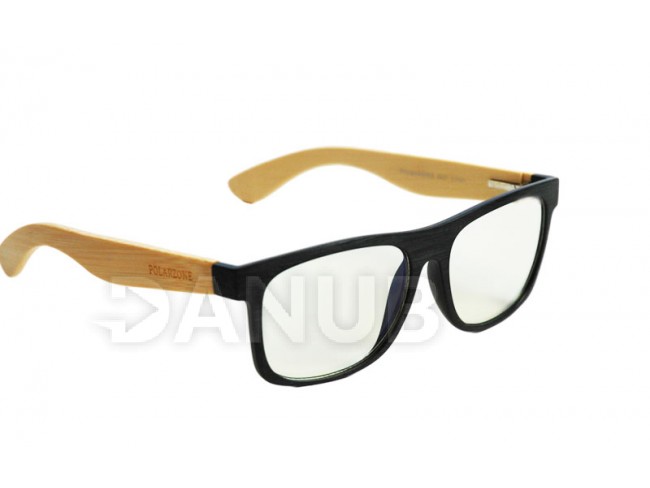 Blue Light Wayfarer Modern Black Wood fából készült számítógépes szemüveg