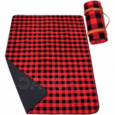 SPRINGOS Piknik takaró 200 x150cm - piros kockás