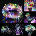 Karácsonyi LED világító mikrolánc elemekre - 10led - 0,9m multicolour