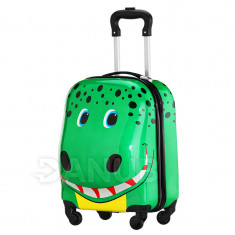 Gyermek gurulós utazóbőrönd - krokodil