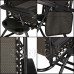 Összecsukható kerti szék árnyékolóval - barna/fekete/bézs