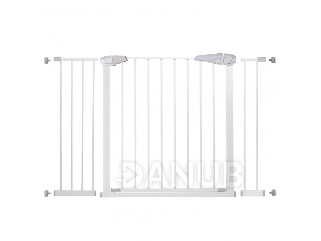 SPRINGOS Biztonsági kapu lépcsőkhöz és ajtókhoz - fehér - 76-127 cm
