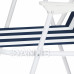 Springos Összecsukható szék - fehér és kék csíkokkal