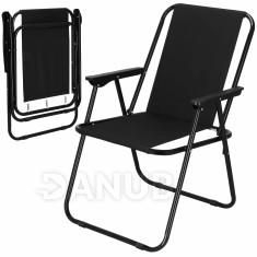Springos Összecsukható szék - fekete