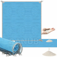 Kétrétegű strandszőnyeg - 200x200cm - kék