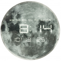 Moon Falióra LED kijelzővel 32 cm szürke