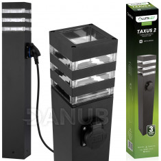Kerti LED lámpa - oszlop - E27 - aljzattal TAXUS 2 - 60 cm - LUMILED