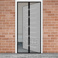 Szúnyogháló ajtóra - mágneses - 100 x 210 cm - fekete