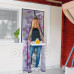 Szúnyogháló ajtóra - mágneses - 100 x 210 cm - színes virágok