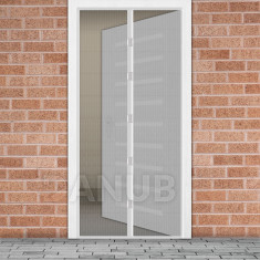 Szúnyogháló ajtóra - mágneses - 100 x 210 cm - fehér