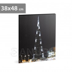 LED-es fali hangulatkép - "Burj Khalifa" - 2 x AA, 38 x 48 cm