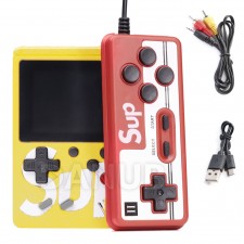 Mini retro játékkonzol 400 játék sárga