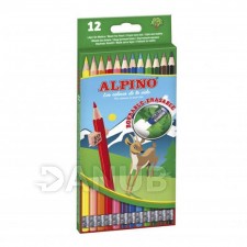 ALPINO 12 színű ceruza radírral