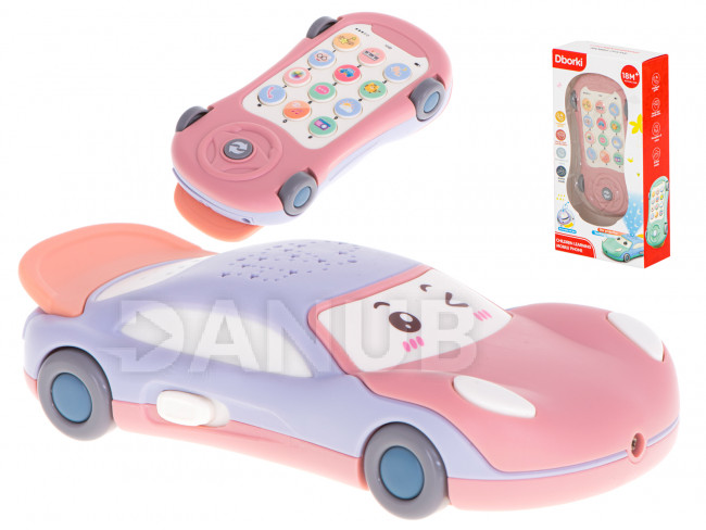 Star projektor autó telefonnal rózsaszín