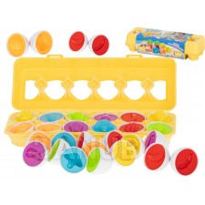 Montessori tojások - oktató játék 12db gyümölcs
