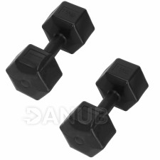 SPRINGOS Egykezes súlyzók 7,5kg fekete - 2db