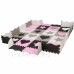 SPRINGOS Habszivacs puzzle formák - 150x150cm - szürke, rózsaszín, fekete