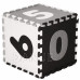 SPRINGOS Hab puzzle kirakó, ábécé számokkal – 175 x 175 cm – fekete/fehér/szürke