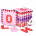 SPRINGOS Hab puzzle kirakó, ábécé számokkal – 175 x 175 cm – rózsaszín/lila/fehér