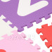SPRINGOS Hab puzzle kirakó, ábécé számokkal – 175 x 175 cm – rózsaszín/lila/fehér